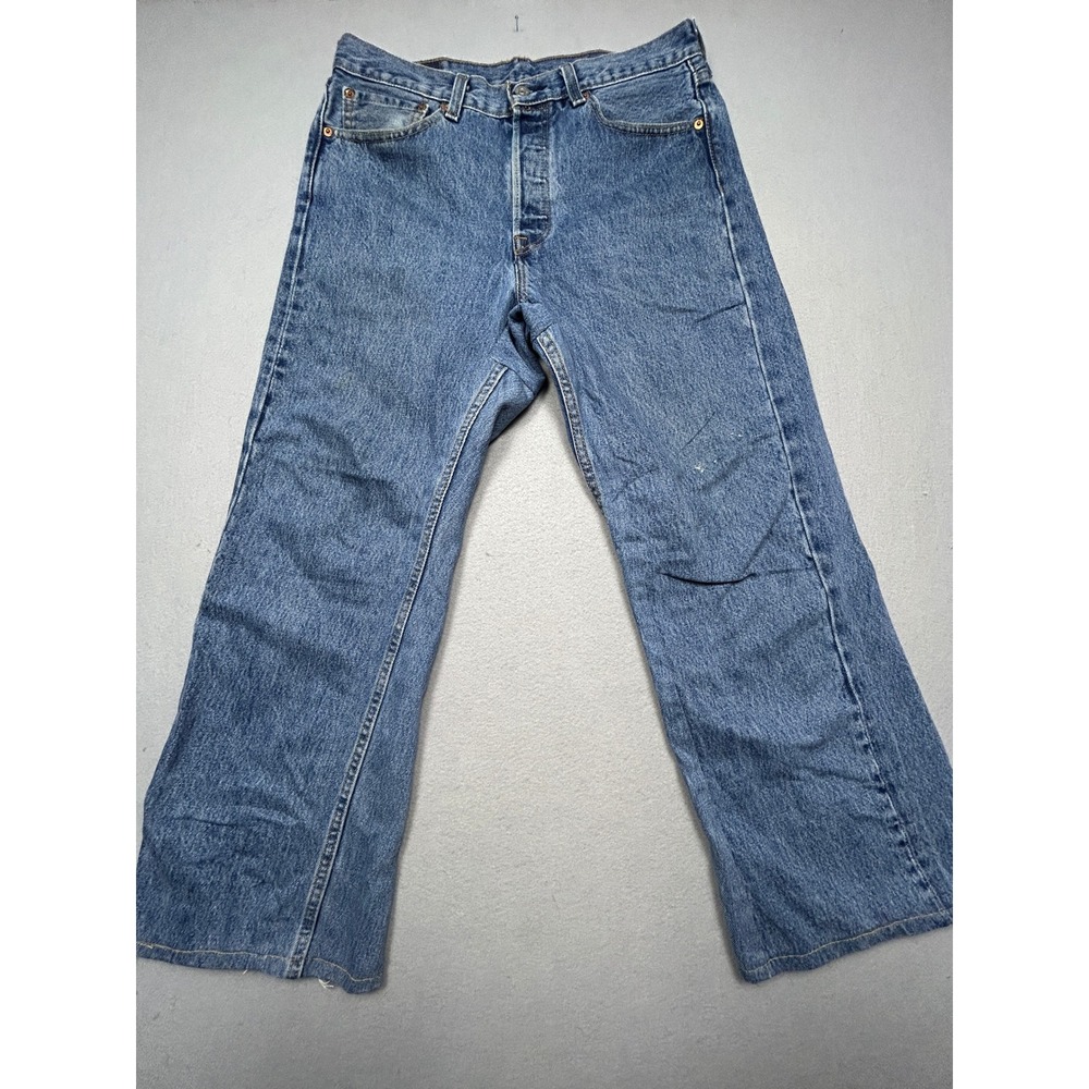 Levi's 501 Original Fit Cotton Blue Denim Jeans W31 L30 Mens